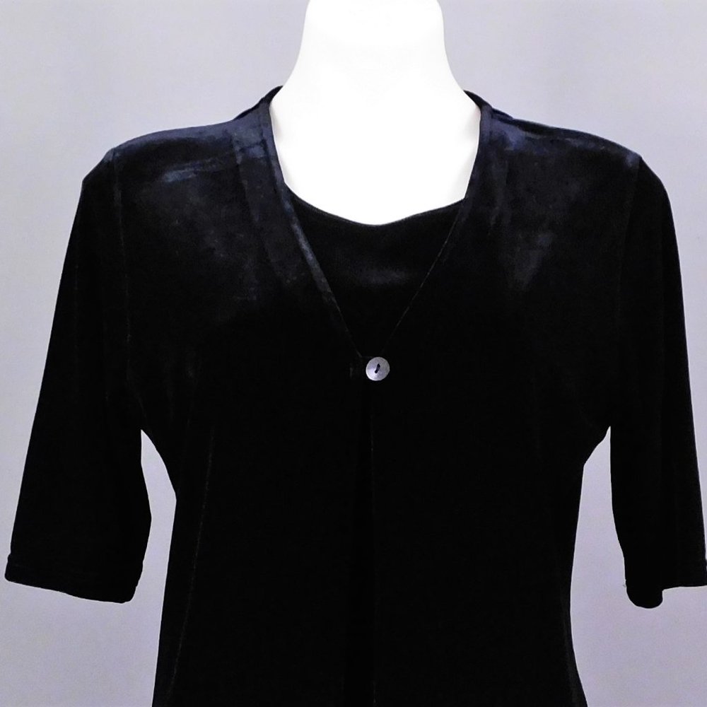 Laura Scott Women Shirt‎ Black PM New - Picture 2 of 5